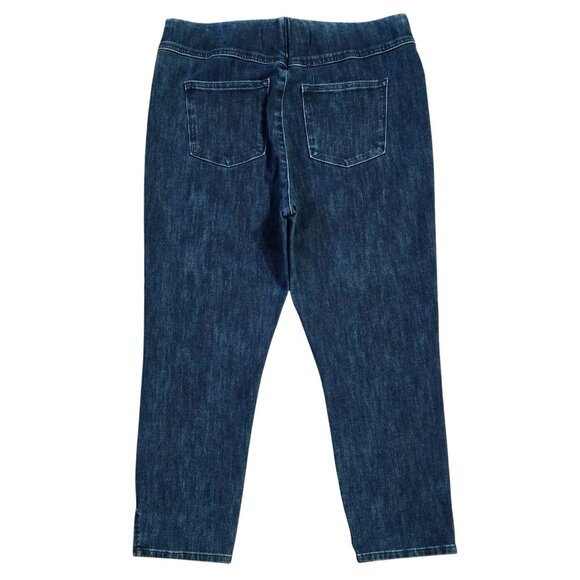 Soft Surroundings The Ultimate Cropped Leggings Dark Wash Pull On Capsule - Picture 3 of 10